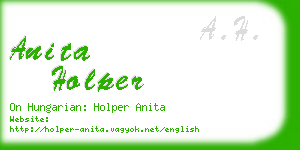 anita holper business card